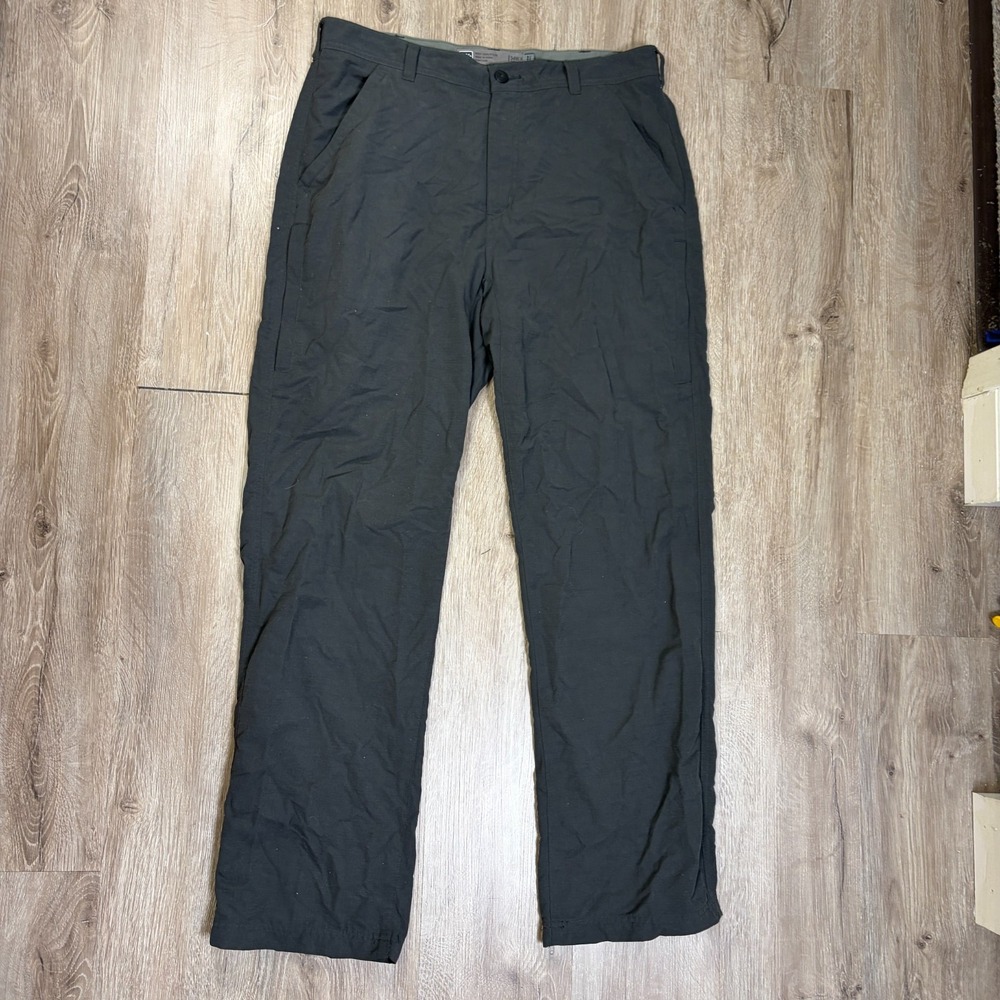 REI Adventure Pants Gray Loose Fit Mens 34x32 Gray Nylon Hiking Outdoors